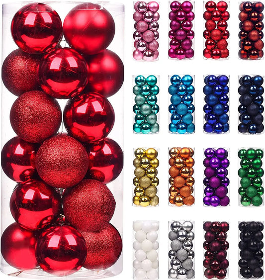 24/36pcs Christmas Balls Christmas Tree Ornament Hanging Pendent Xmas Decoration 2023 Christmas Ornaments Navidad Gifts 2024