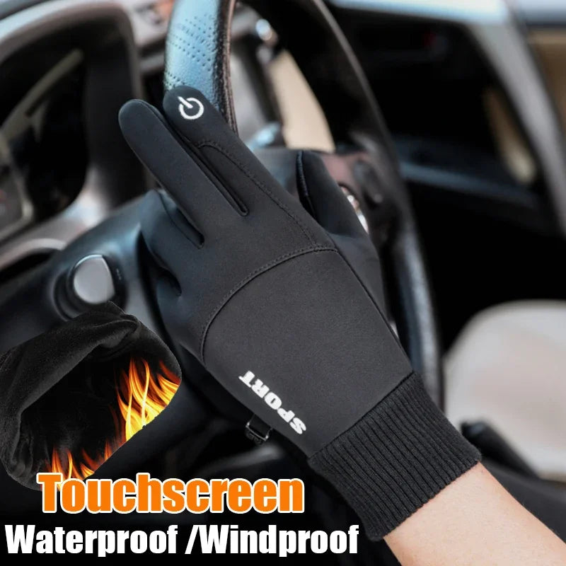 Winter Waterproof Men's Gloves Touchscreen Windproof Sports Fishing Driving Motorcycle Ski Non-slip Warm Cycling Women Gloves